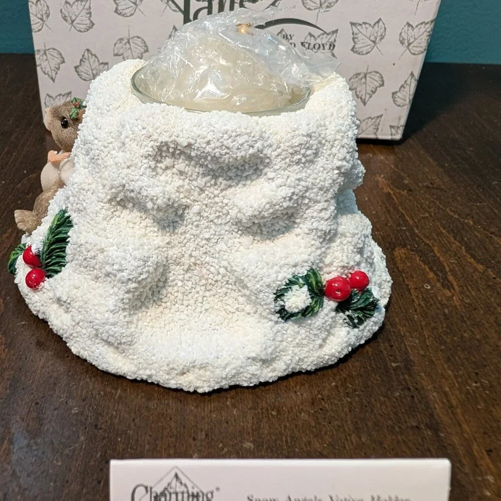 Charming Tails by Fitz and Floyd Snow Angels Votive Holder